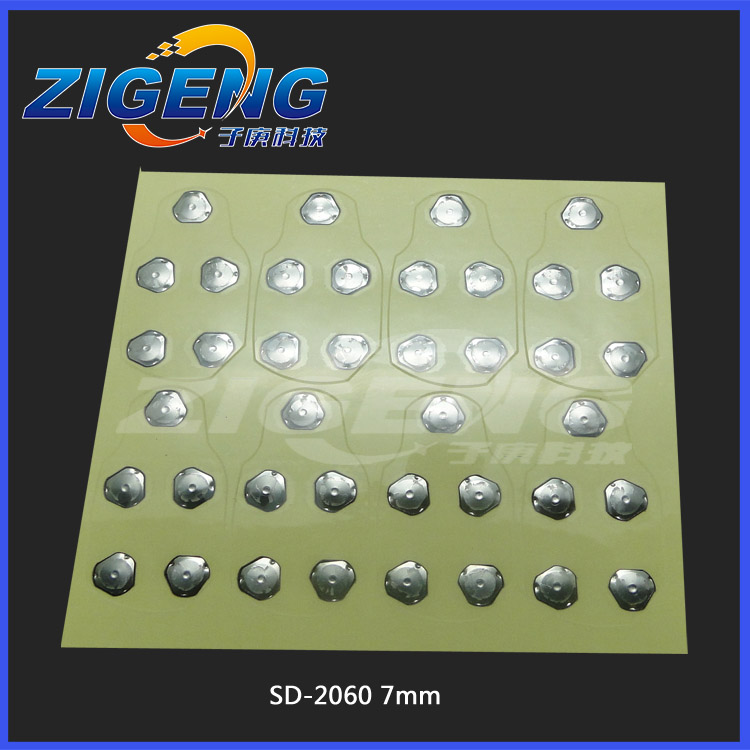 SD-H2060单层锅仔片贴纸，350gf金属弹片，三角形7mm按键